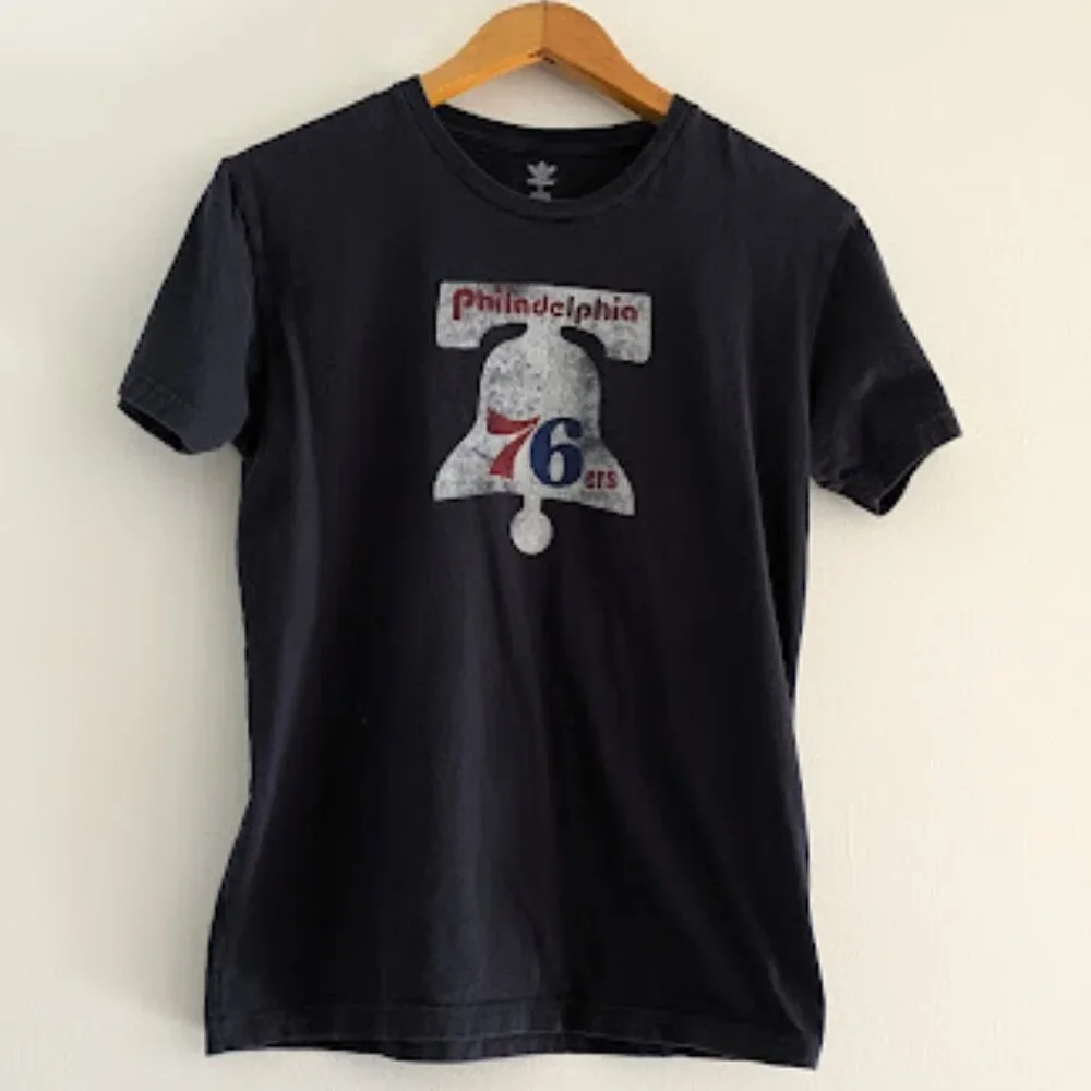 Adidas Philadelphia Sixers NBA Black T-Shirt Size S